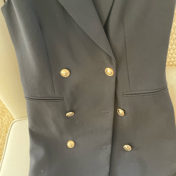 French Connection Black Whisper Sleeveless Blazer Dress XXS/2 size - Picture 7 of 7